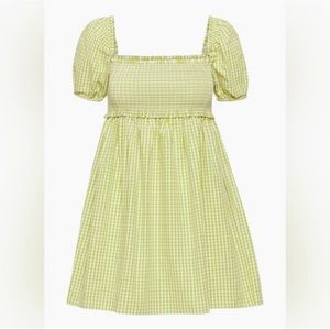Aritzia Sunday Best - women’s Hadley dress in green gingham